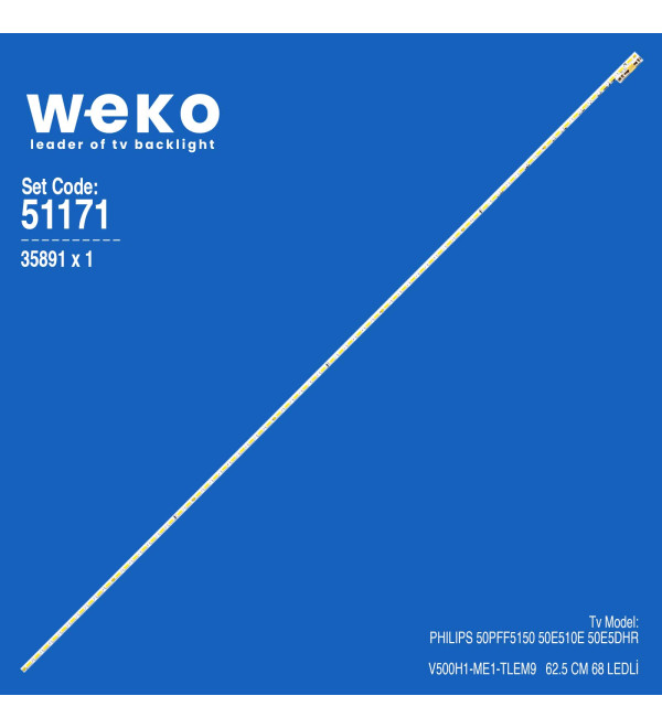 WKSET-6171 35891X1 V500H1-ME1-TLEM9  1 ADET LED BAR