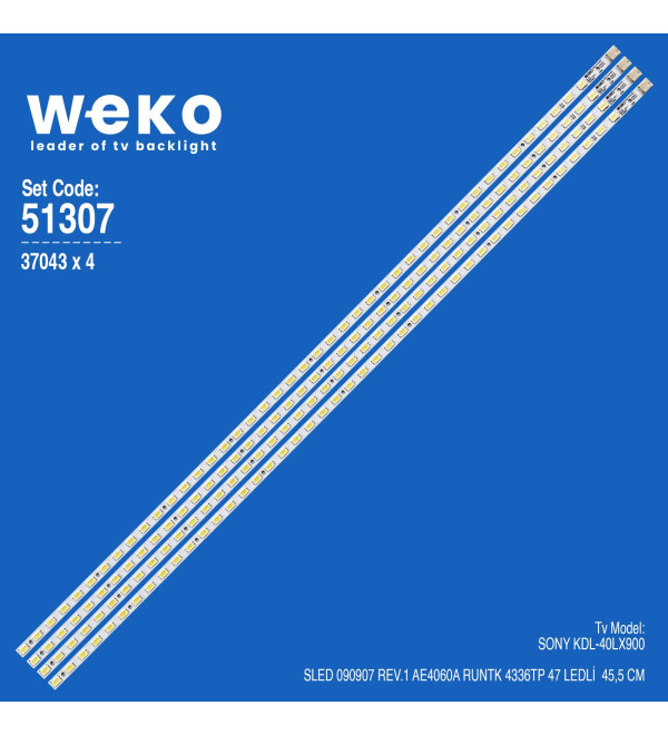 WKSET-6307 37043X4 SLED 090907 REV.1 AE4060A RUNTK 4336TP  4 ADET LED BAR