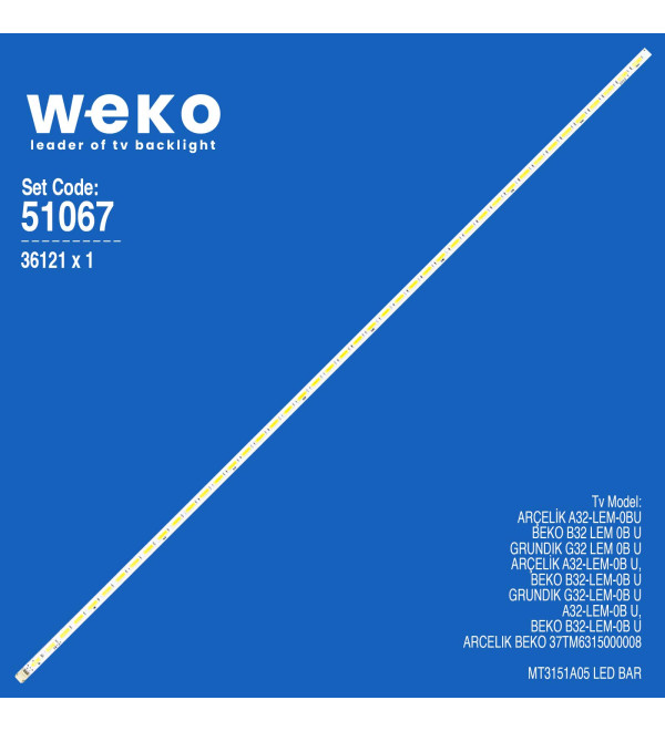 DEXTER WKSET-6067 36121X1 SHINEON ShineOn 2D00292 REV A  1 ADET LED BAR