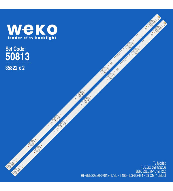 WKSET-5813 35822X2 RF-BS320E30-0701S-17B0 2 ADET LED BAR