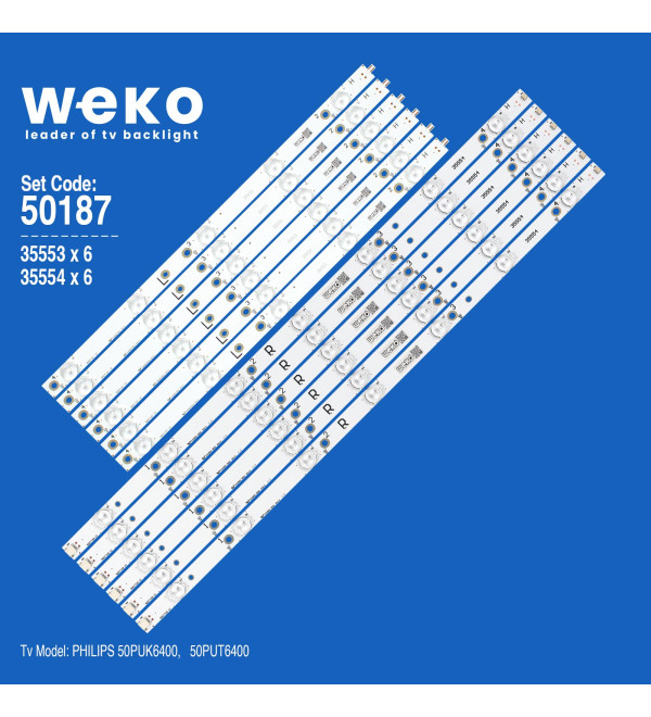 WKSET-5187 35553X6 35554X6 SX-118007 12 ADET LED BAR