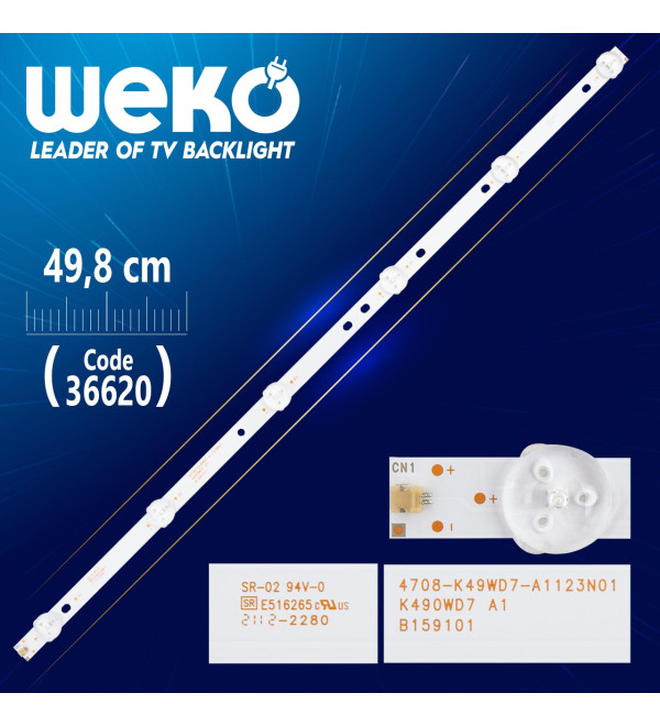 K490WD7 A1 4708-K49WD7-A1123N01 6 LEDLİ 49,8 CM