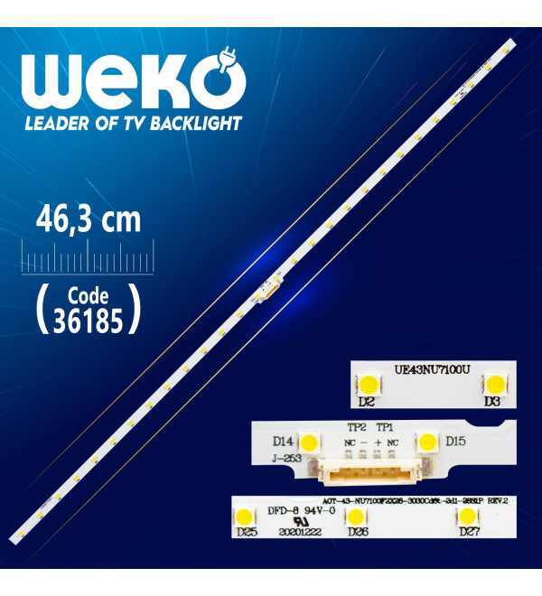 AOT_43_NU7100F_2X28_3030C BN44-00947A 28 LEDLİ 46.3 CM