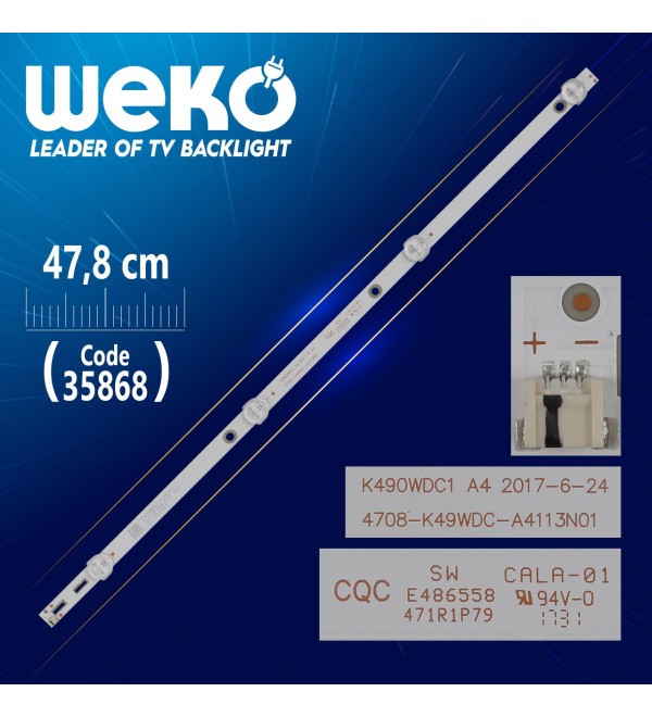 K490WDC1 A4 - 4708-K49WDC-A4113N01 - 47.8 CM 4 LEDLİ - (WK-1330)