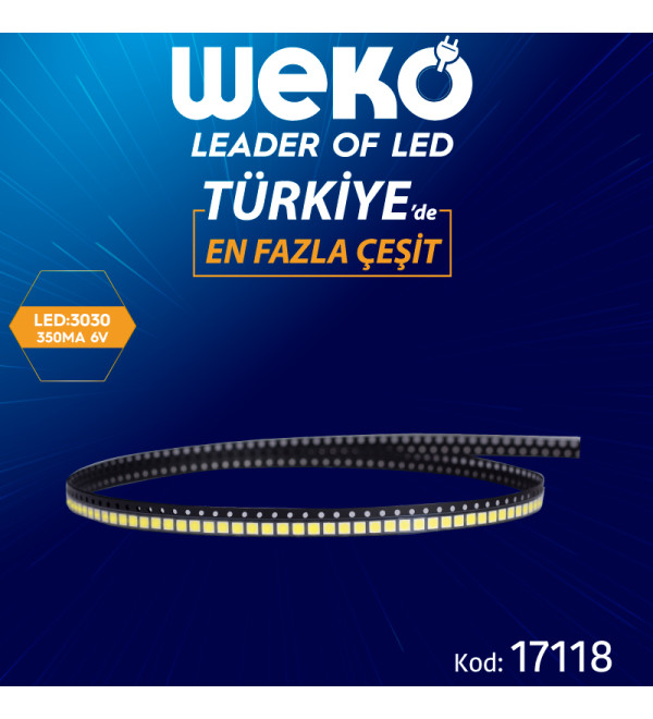 DEXTER LEDBAR LEDLERİ 3030 350 MA 6V (BÜYÜK EKSİ KÜÇÜK ARTI)