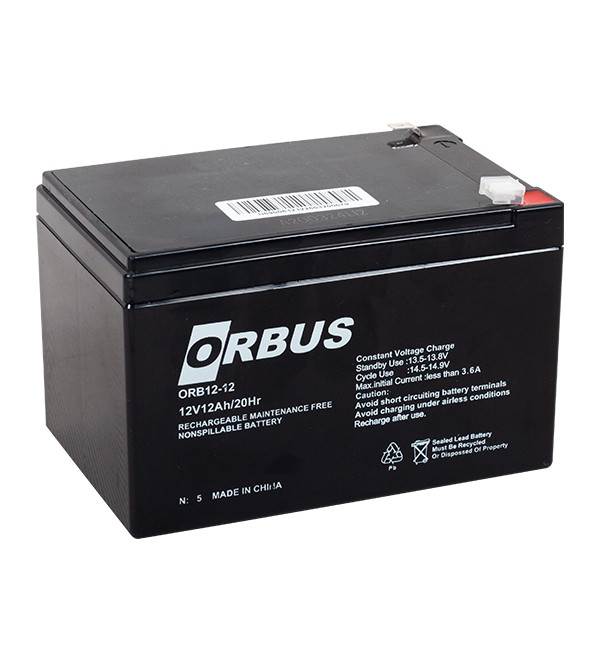 ORBUS ORB12-12 12 VOLT - 12 AMPER AKÜ (151 X 98 X 95 MM)