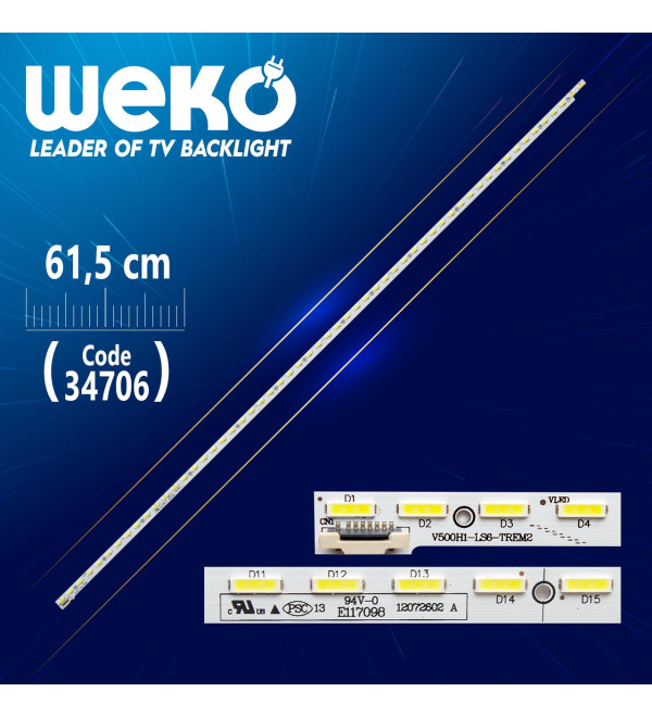 V500D2-LS1-TREM1- 56 LED 61.5 CM - (RİGHT) - (WK-692)