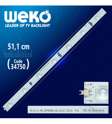 DEXTER ARCELIK_48_ZKP60600_AA_2121C_7EA_R P74 REV.V0 - 51.1 CM 7 LEDLİ - (WK-51)