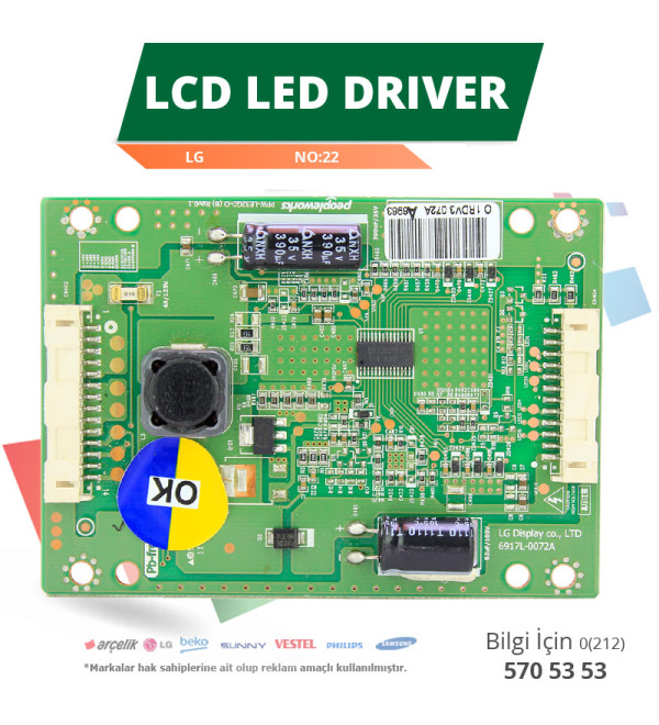 LCD LED DRIVER LG (6917L-0072A,PPW-LE32GD-O(B) REV0.1) (LC320EXN SD A1) (NO:22)