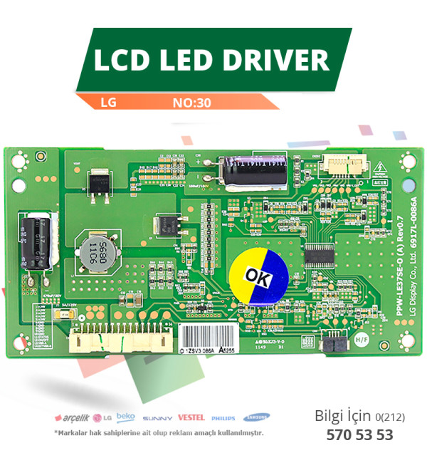 LCD LED DRIVER LG (6917L-0086A,PPW-LE37SE-O (A) REV0.7) (LC370EUN SE M2) (NO:30)