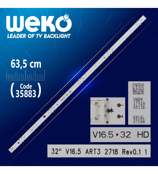 32 V16.5 ART3 2718 REV0.1 1 - 5 LEDLİ 63.5 CM - (WK-1345)