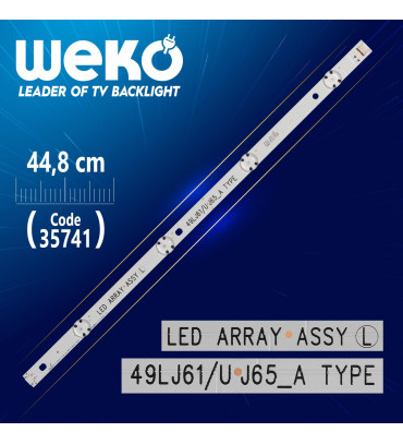 DEXTER LG INNOTEK 17Y 49INCH_A-TYPE LED_ARRAY_S_REV0.0_160718 - 44.8 CM 4 LEDLİ - (WK-1211)