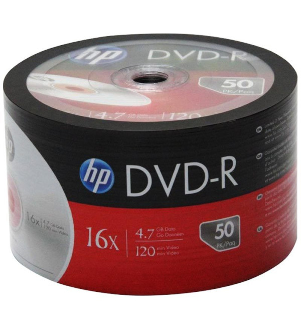 HP DME00070-3 DVD-R 4.7 GB 120 MİN 16X 50Lİ PAKET FİYAT
