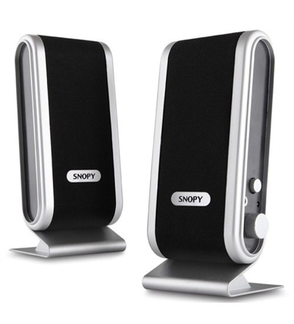 SNOPY SN-820 İNCE TASARIM 2.0 USB 1+1 PC HOPARLÖR SİYAH-GÜMÜŞ