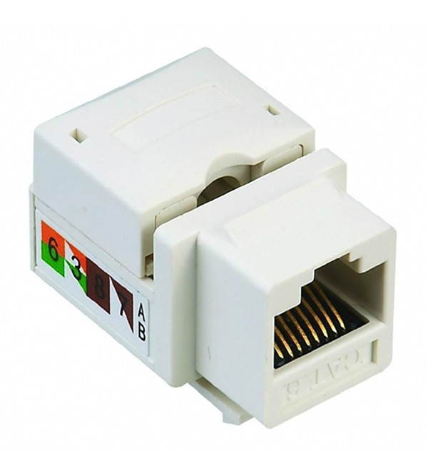 POWERMASTER RJ 45 ŞASE 8P8C UTP CAT6  90 DERECE KEYSTONE JACK