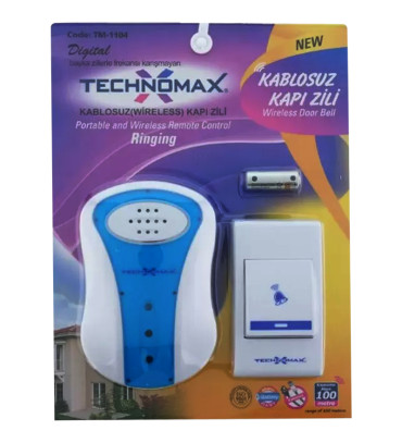 DEXTER TECHNOMAX TM-1101 METALİK * TM-1104/1100/1102/1103  ÇOK FREKANSLI KABLOSUZ ZİL