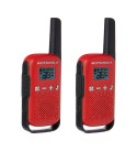 MOTOROLA TLKR-T42 KIRMIZI PMR EL TELSİZİ 2Lİ PAKET (4 KM)(3 ADET İNCE PİL)