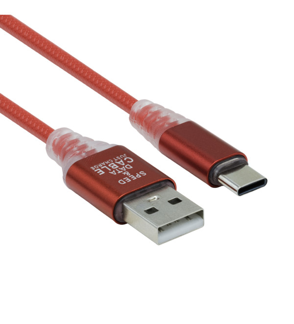 DEXTER POWERMASTER 3 AMPER ÖRGÜLÜ RGB IŞIKLI 1 METRE TYPE-C USB DATA KABLOSU