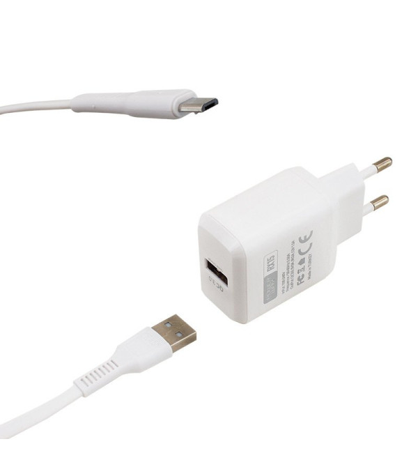 POWERWAY RX-15 5 VOLT 3000MA QC 3.0 SAMSUNG MICRO USB HIZLI ŞARJ ALETİ + KABLO