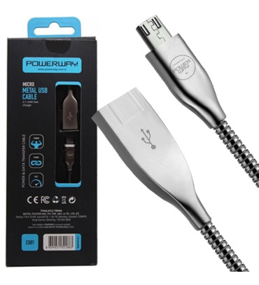 DEXTER POWERWAY CX-01 SAMSUNG MICRO USB METAL ŞARJ VE DATA KABLOSU