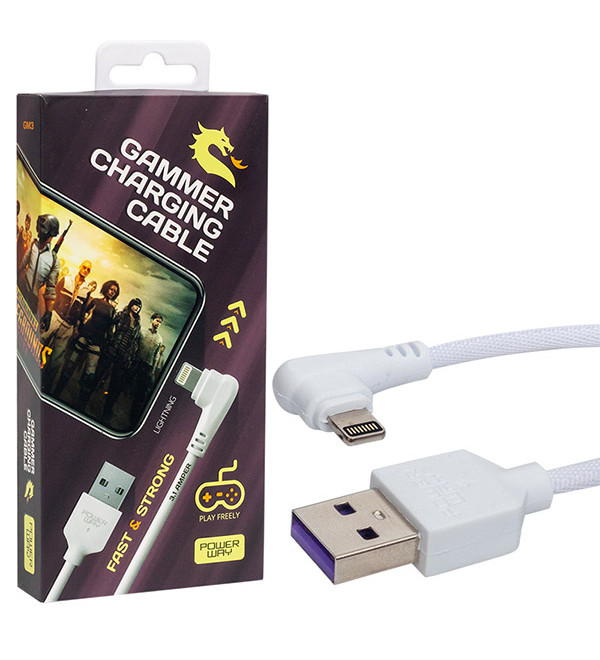 POWERWAY GM3 USB 3.1 AMPER ÖRGÜLÜ IPHONE GAMING OYUNCU KABLOSU