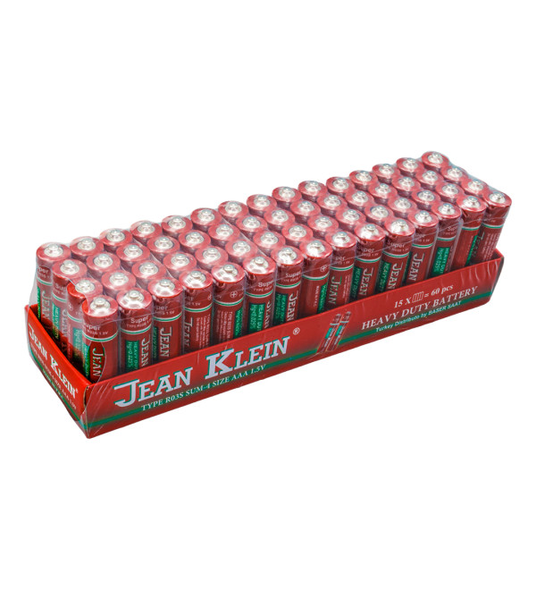 JEAN KLEIN AAA 1.5 VOLT İNCE KALEM PİL (60LI PAKET KUMANDA PİLİ)