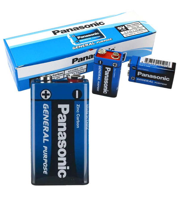 DEXTER PANASONIC MANGANEZ 9 VOLT 12Lİ PİL (PAKET FİYATI)(6F22BE/1S)