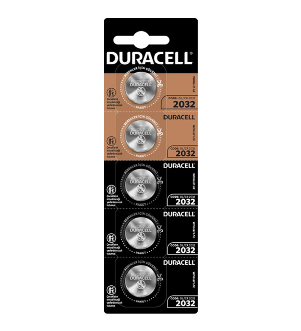 DURACELL CR2032 LİTYUM PİL (5Lİ PAKET FİYATI)