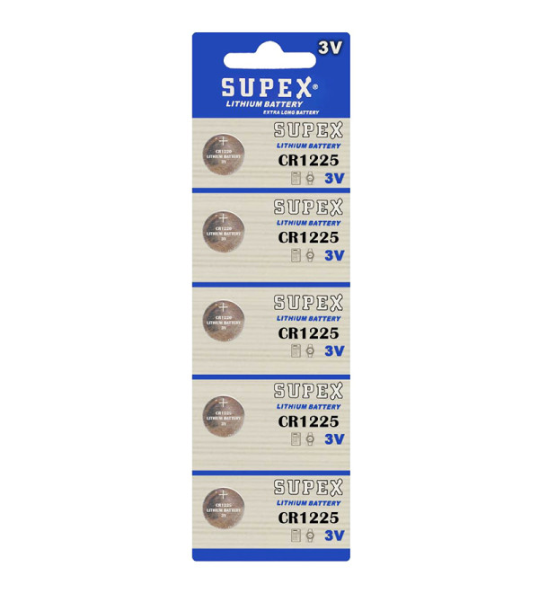 SUPEX CR1225 3 VOLT LİTYUM PİL (5Lİ PAKET FİYATI)