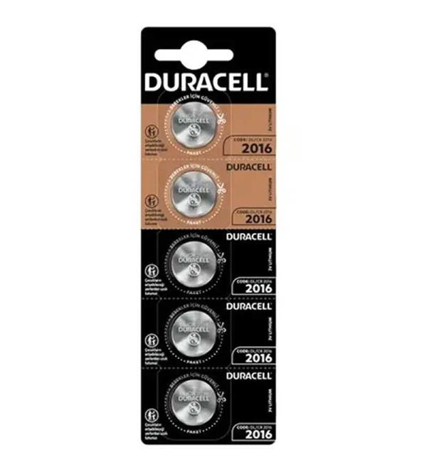 DURACELL CR2016 LİTYUM PİL (5Lİ PAKET FİYATI)