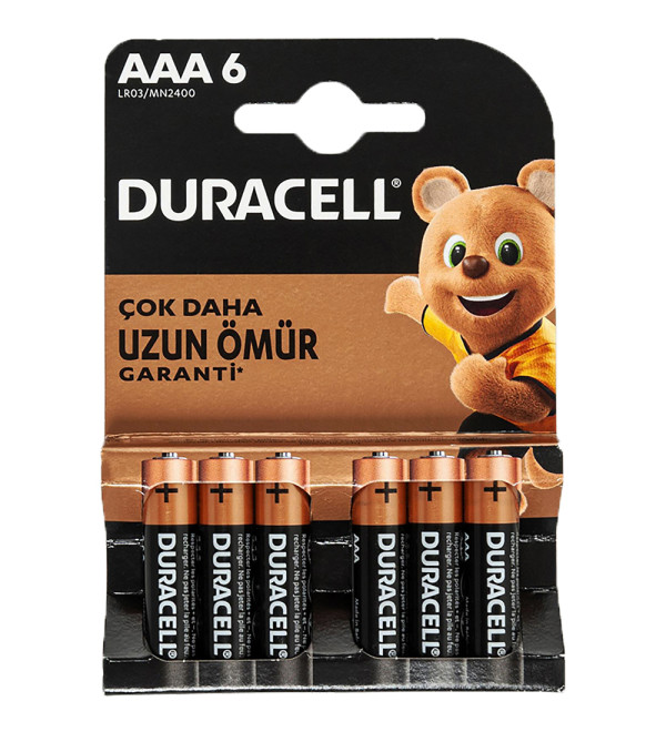 DURACELL AAA İNCE PİL (6LI PAKET FİYATI)