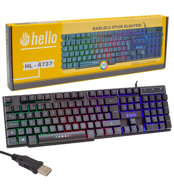 DEXTER HELLO HL-4737 KABLOLU OYUNCU GAMING KLAVYE