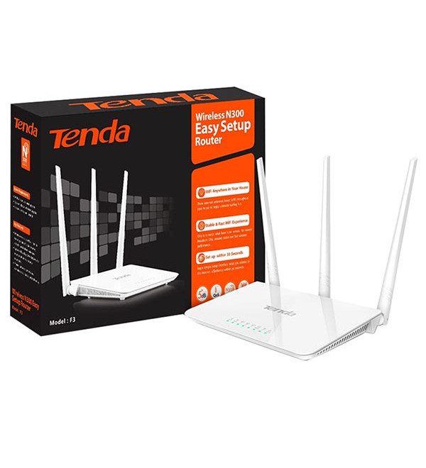 TENDA F3 4 PORT 300 MBPS 3 ANTENLİ ACCESS POINT ROUTER