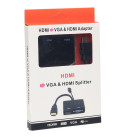 POWERMASTER PM-19260 HDMI TO VGA + HDMI SPLITTER ÇEVİRİCİ ADAPTÖR