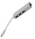 POWERMASTER PM-18229 USB TYPE-C 3.0 3 PORT HUB + GIGABIT ETHERNET ADAPTÖR