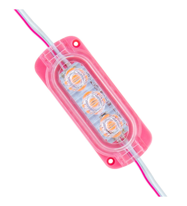 POWERMASTER MODÜL LED 12V 0.6W PEMBE 2835 65X25 MM IP65 120LM 160 DERECE