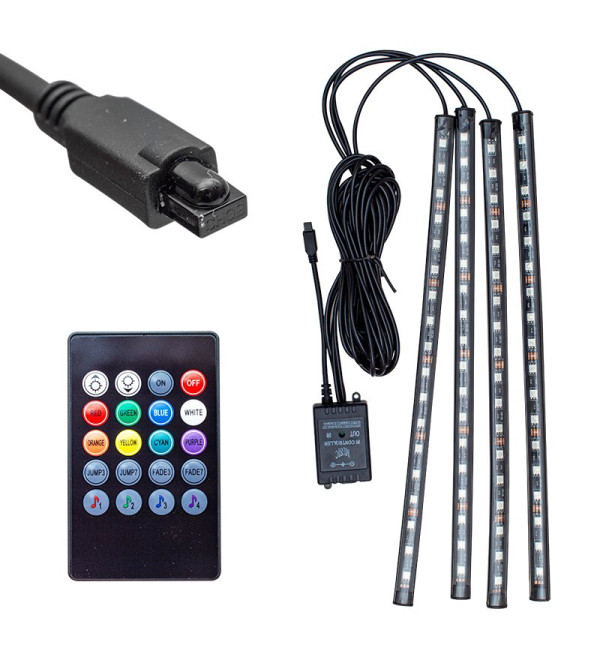 DEXTER POWERMASTER SESE DUYARLI ARAÇ İÇİ KUMANDALI RGB LED ANİMASYON KİT