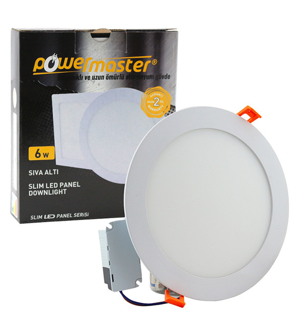 DEXTER POWERMASTER 18 WATT 3000K 205 MM SIVA ALTI GÜNIŞIĞI YUVARLAK SLIM LED-ECO SPOT PANEL