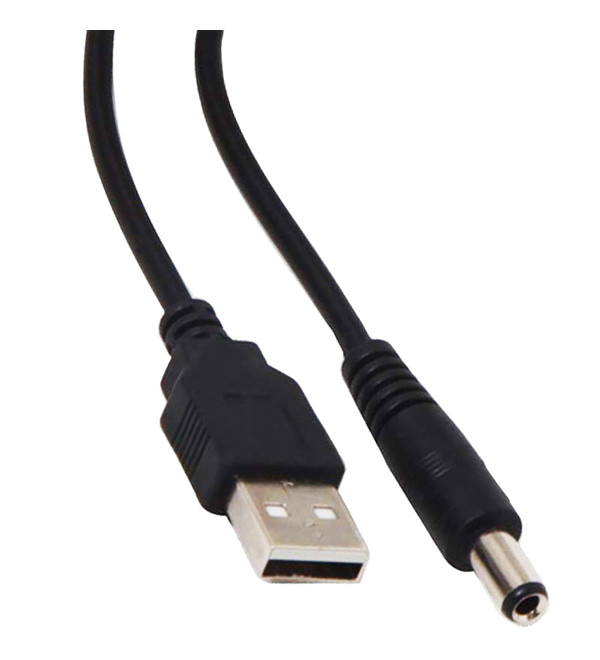 POWERMASTER USB ERKEK 5.5*2.1 UÇLU ADAPTÖR JACKLI 80 CM KABLO