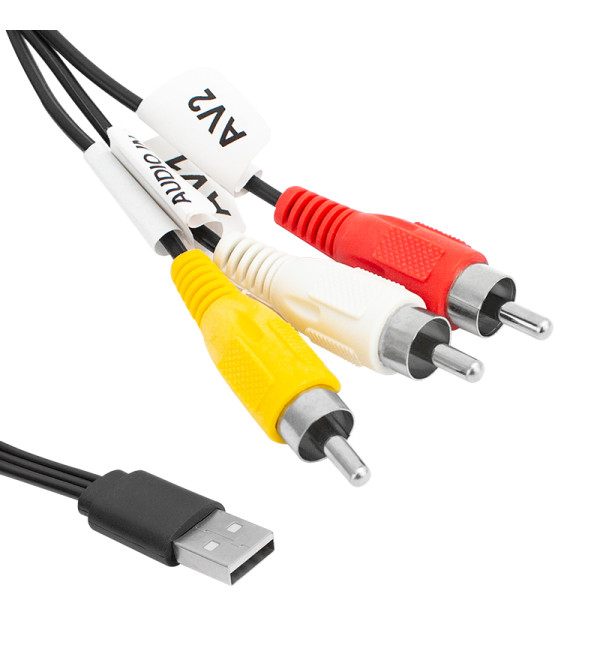 DEXTER 3 RCA + USB ÇEVİRİCİ 1.2 METRE KABLO USB TO 3 RCA (SECONDER HY7024)