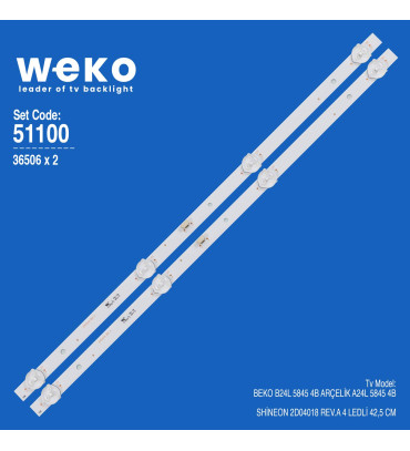 DEXTER WKSET 6100 36506X2 SHİNEON 2D04018 REV.A 2 ADET LED BAR