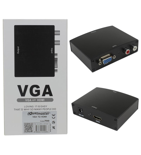 DXT POWERMASTER PM 7199 VGA TO HDMI DÖNÜŞTÜRÜCÜ ADAPTÖRLÜ