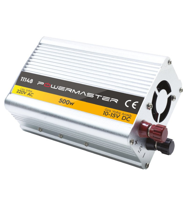 DXT POWERMASTER PM 11148 12 VOLT   500 WATT MODIFIED SINUS INVERTER (10 15V ARASI 220V AC)