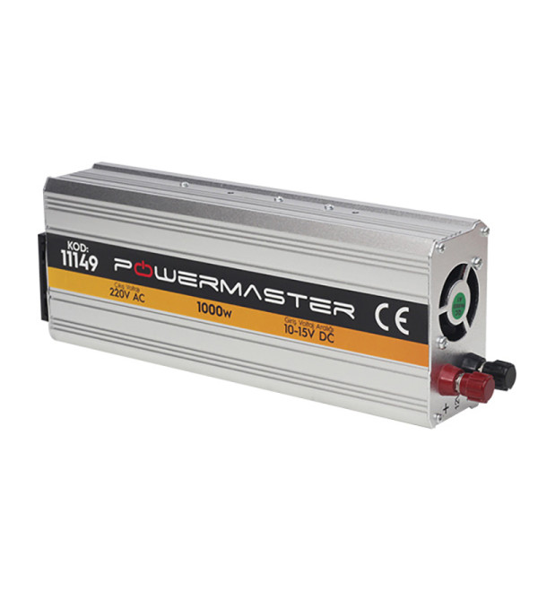 DXT POWERMASTER PM 11149 12 VOLT   1000 WATT MODIFIED SINUS INVERTER (10 15V ARASI 220V AC)