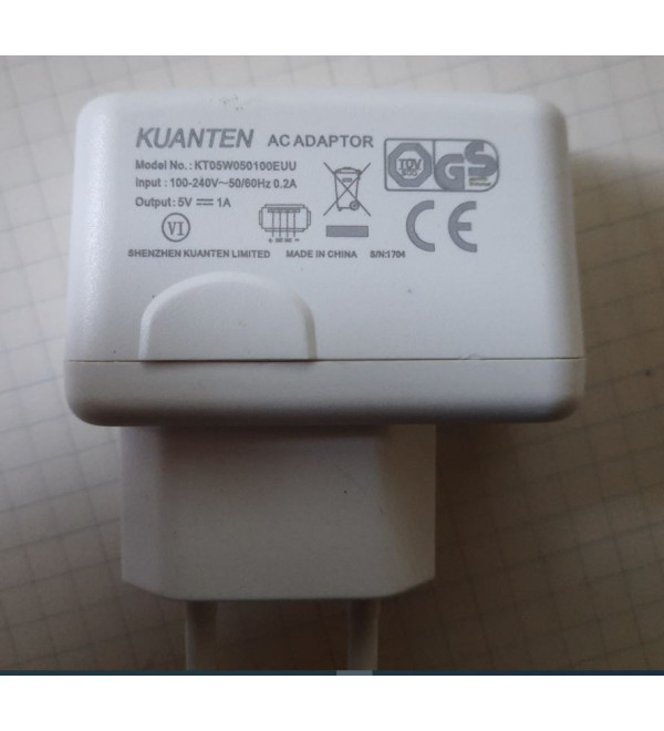 DXT KUANTEN KT05W050100EUU 5 VOLT   1 AMPER BEYAZ USB BAŞLIK ADAPTÖR