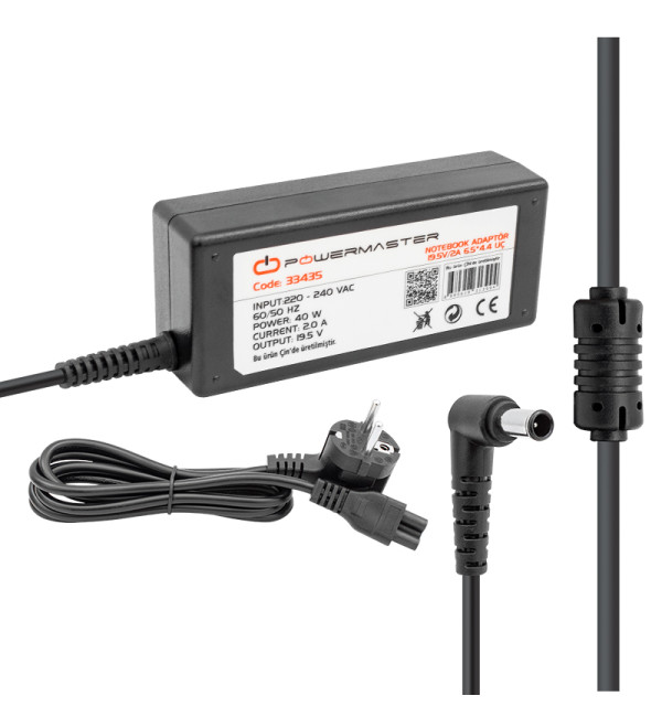 DXT POWERMASTER 19.5 VOLT   2 AMPER 6.5 4.4 UÇLU SONY NOTEBOOK ADAPTÖR