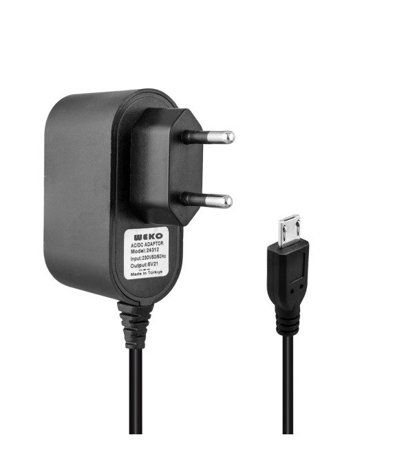 DXT WEKO 5 VOLT   1 AMPER MICRO USB UÇLU YERLİ ÜRETİM PRİZ TİPİ ADAPTÖR