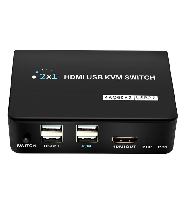 DXT POWERMASTER PM 11789 4K HDMI USB KVM SWITCH 2X1