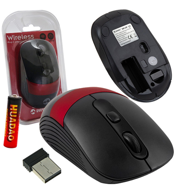 DXT EVEREST SM 18 2.4 GHZ USB KABLOSUZ OPTİK MOUSE (GRİ SİYAH KIRMIZI)