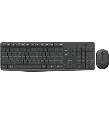 LOGITECH MK235 Q TR KABLOSUZ KLAVYE MOUSE SET GRİ 920-007925